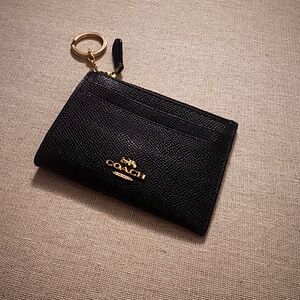 Coach Black Wallet keychain